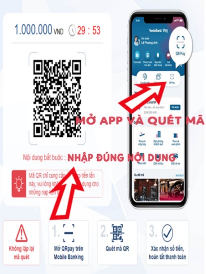 NẠP TIỀN KU88 QUA QUÉT MÃ QR CODE